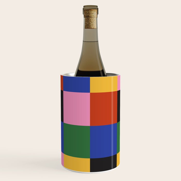 Bold Colorful Checks Pattern - Large XVII Wine Chiller Gallery Image 1