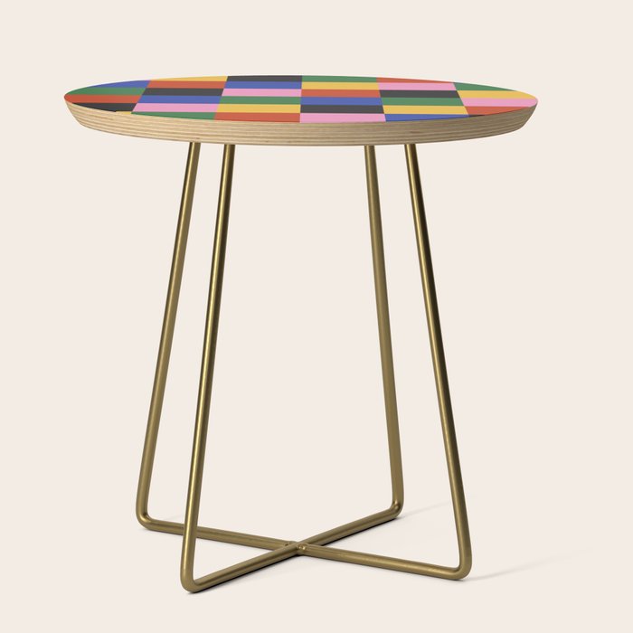 Bold Colorful Checks Pattern - Large XVII Side Table Gallery Image 1