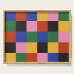 Bold Colorful Checks Pattern - Large XVII Serving Tray Gallery Image 1