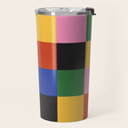 Bold Colorful Checks Pattern - Large XVII Travel Mug Gallery Image 2