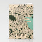 Dublin City Map of Ireland - Vintage Stationery Card Gallery Image 2