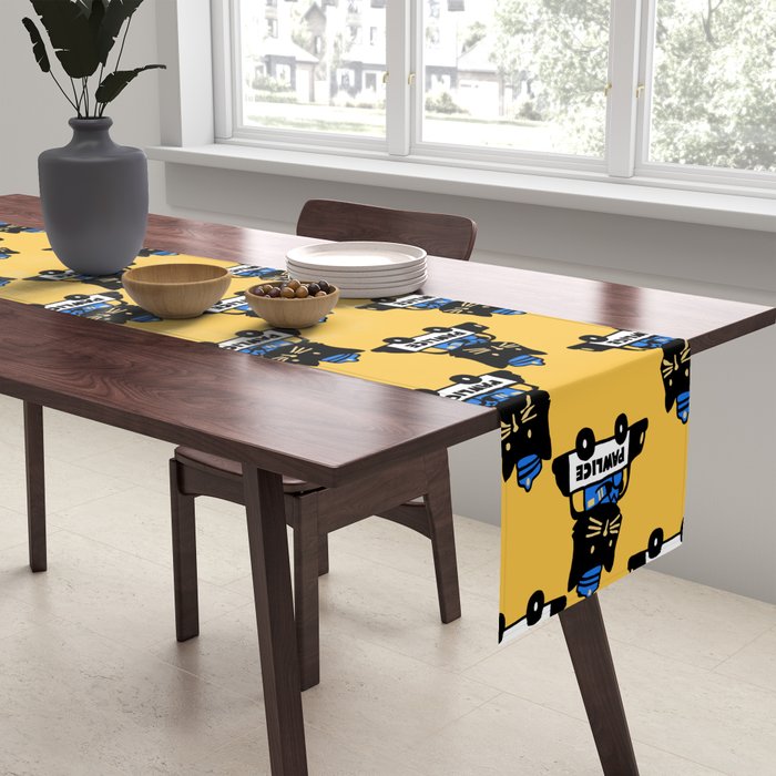 Here comes the cat pawlice Table Runner Gallery Image 2