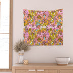 Tie Dye Mushroom Print Wall Tapestry Gallery Image 2