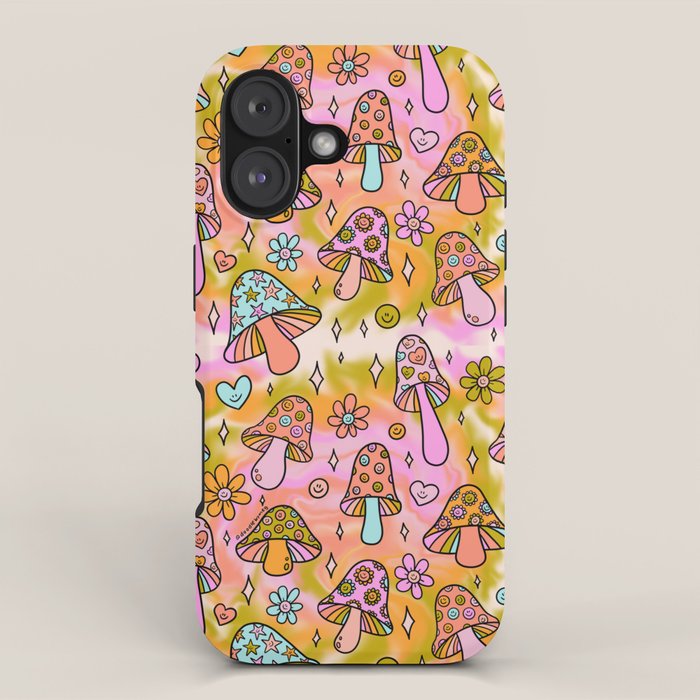 Tie Dye Mushroom Print iPhone Case Gallery Image 1