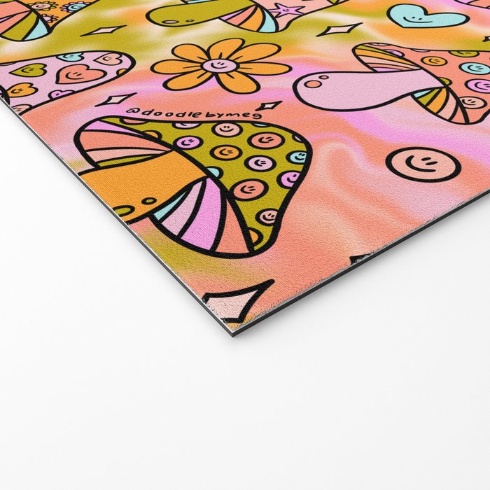 Tie Dye Mushroom Print Welcome Mat Gallery Image 2