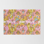 Tie Dye Mushroom Print Rug Gallery Image 2