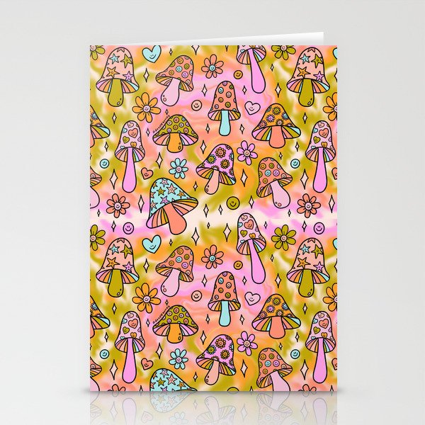 Tie Dye Mushroom Print Stationery Card Gallery Image 1