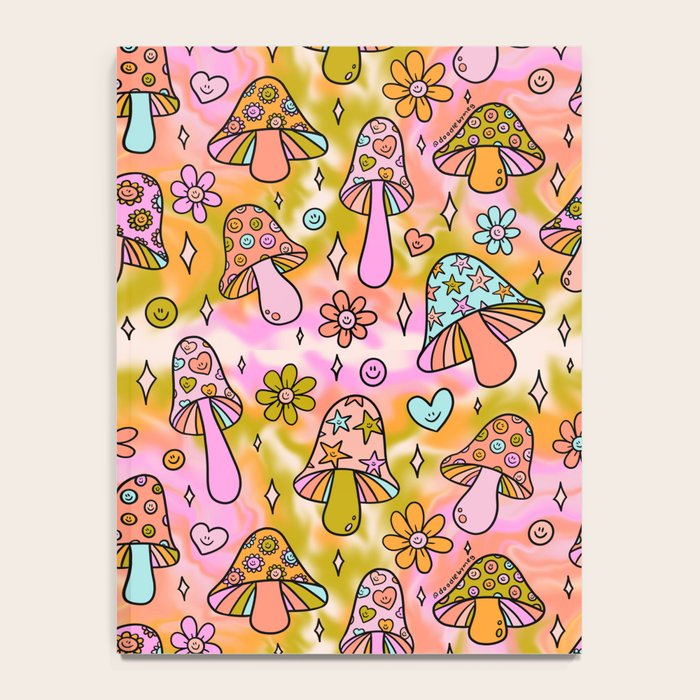 Tie Dye Mushroom Print Notebook Gallery Image 4
