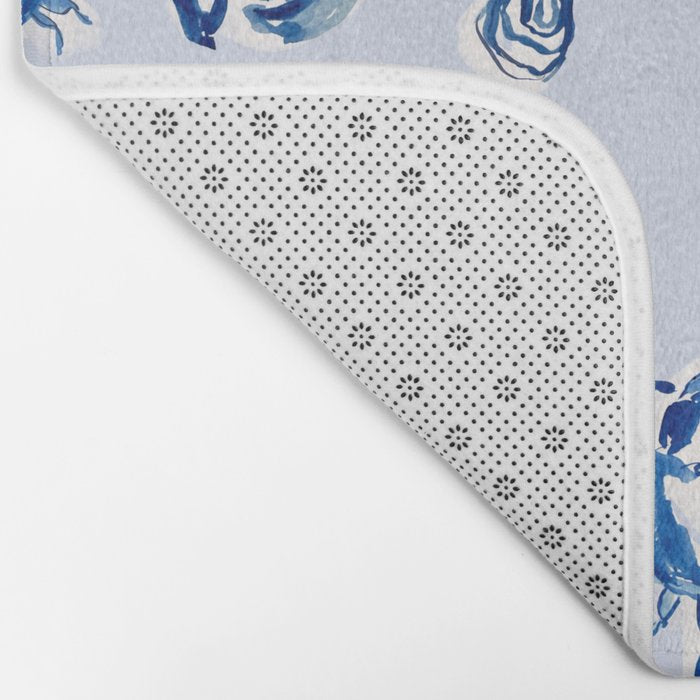 Blue and White Sea Life Bath Mat Gallery Image 2