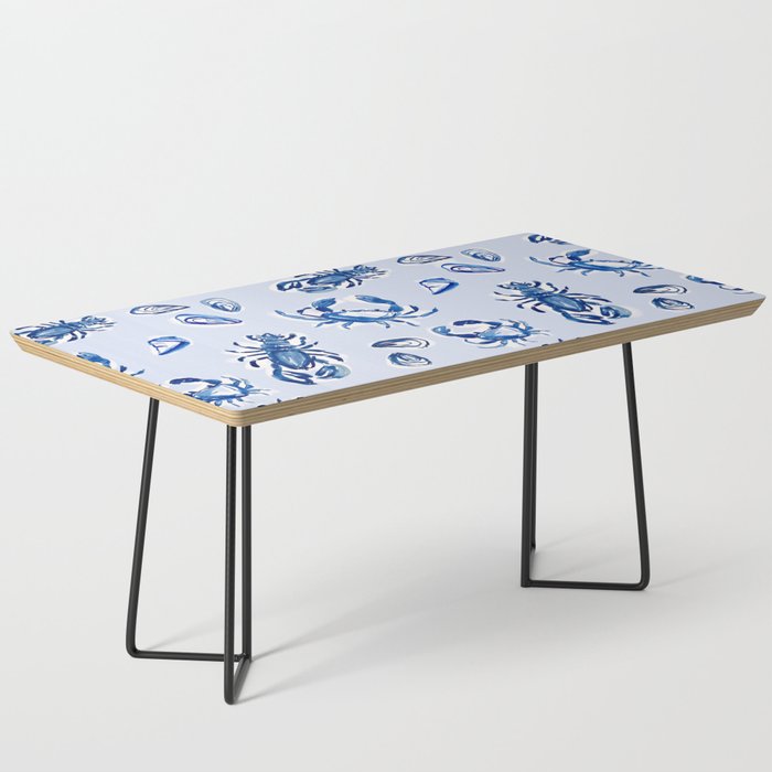 Blue and White Sea Life Coffee Table Gallery Image 1