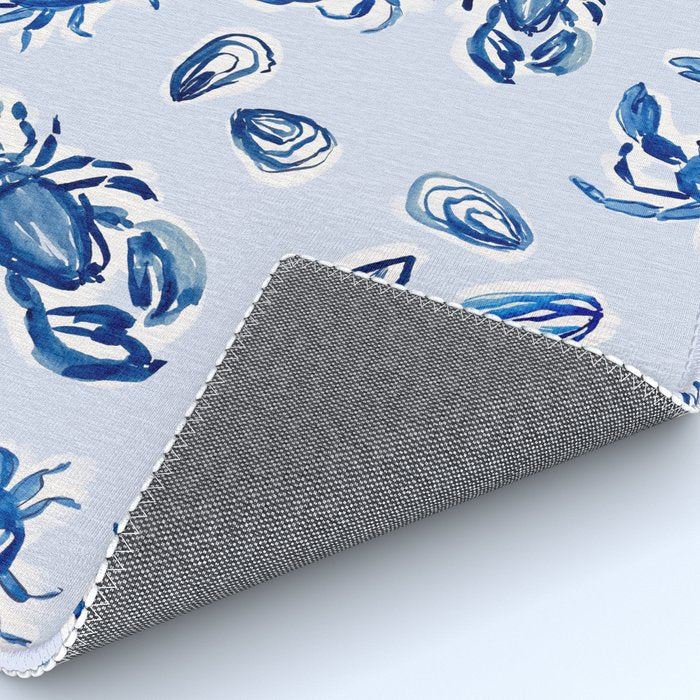 Blue and White Sea Life Rug Gallery Image 4