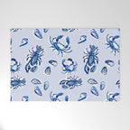 Blue and White Sea Life Welcome Mat Gallery Image 1