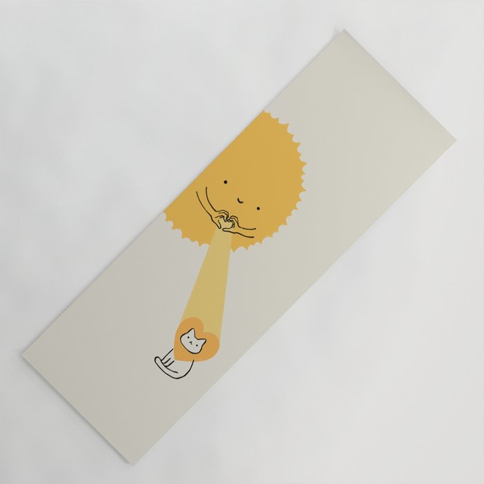 Love keeps the heart warm Yoga Mat Gallery Image 1