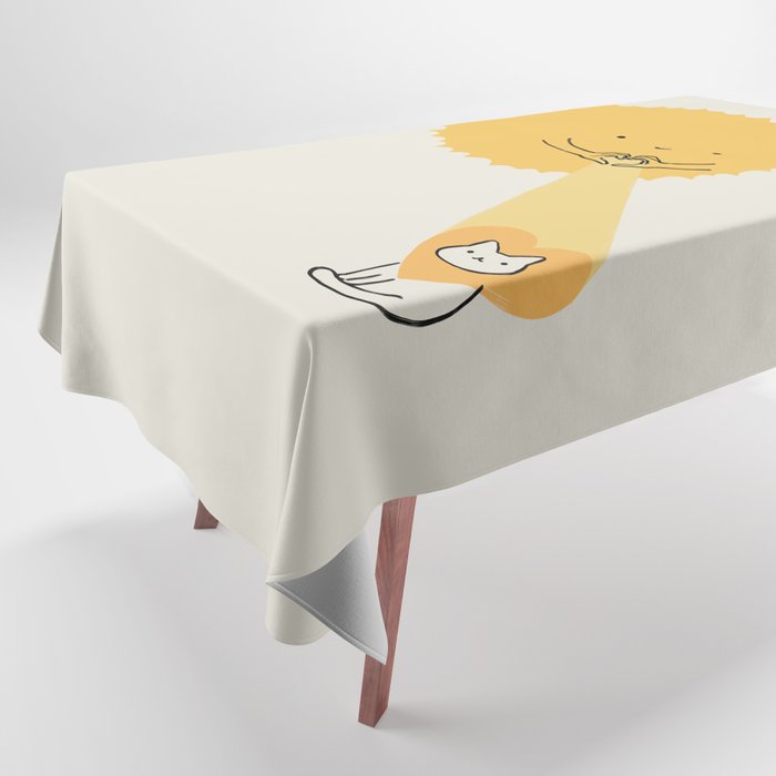 Love keeps the heart warm Tablecloth Gallery Image 1