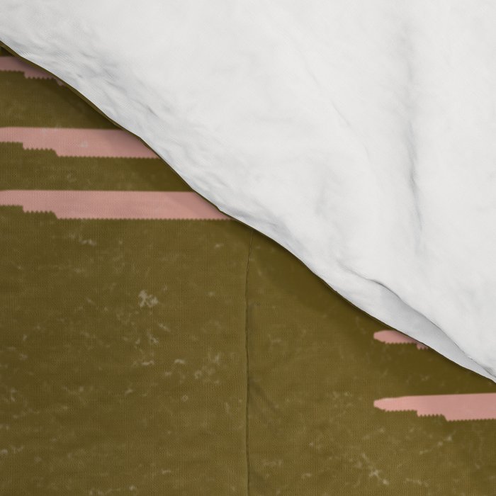 Southwestern Minimalist Retro Green & Pink Comforter Gallery Image 4