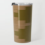 Southwestern Minimalist Retro Green & Pink Travel Mug Gallery Image 3