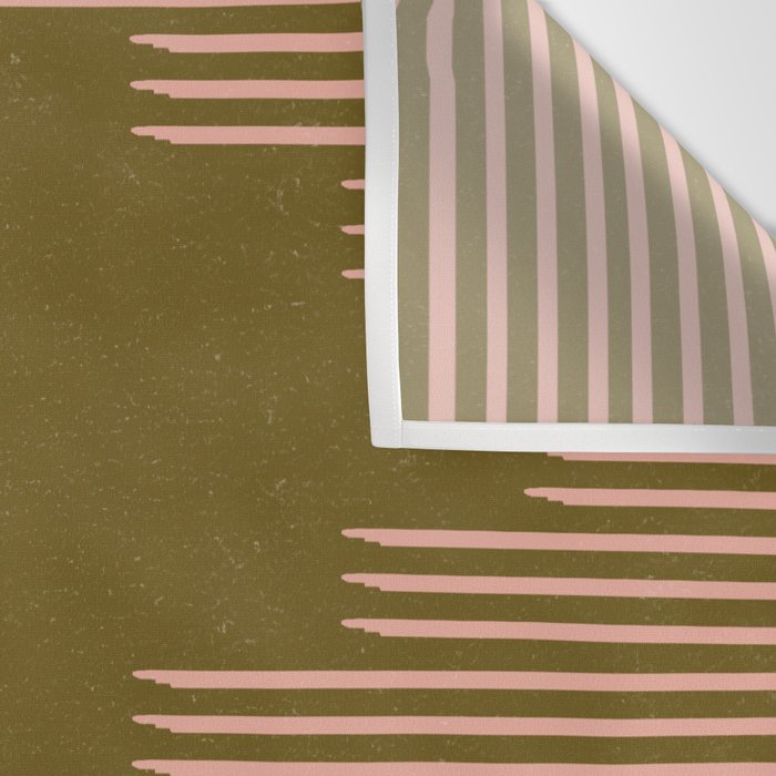 Southwestern Minimalist Retro Green & Pink Wall Tapestry Gallery Image 3