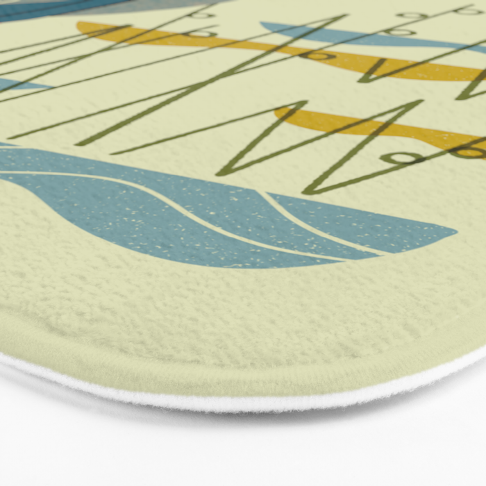 Heron Among Reeds Bath Mat Gallery Image 3