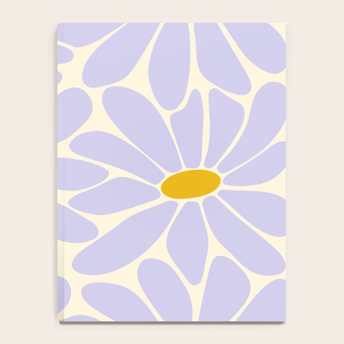 Big Daisy - Groovy Flower - Lilac and Yellow Notebook Gallery Image 4