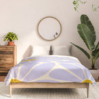 Big Daisy - Groovy Flower - Lilac and Yellow Comforter Gallery Image 3