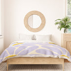 Big Daisy - Groovy Flower - Lilac and Yellow Duvet Cover Gallery Image 3