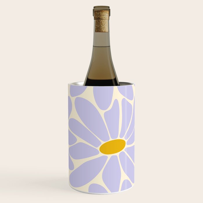 Big Daisy - Groovy Flower - Lilac and Yellow Wine Chiller Gallery Image 3