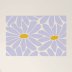 Big Daisy - Groovy Flower - Lilac and Yellow Welcome Mat Gallery Image 1