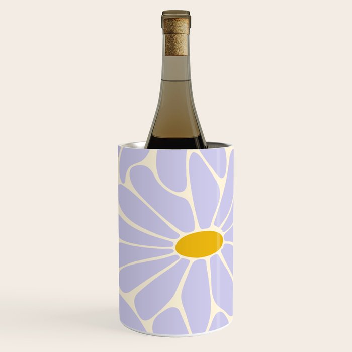 Big Daisy - Groovy Flower - Lilac and Yellow Wine Chiller Gallery Image 2