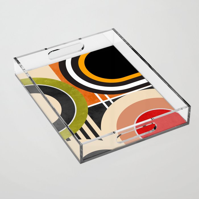 Bauhaus Mid Century Geometric Art  41 Acrylic Tray Gallery Image 1