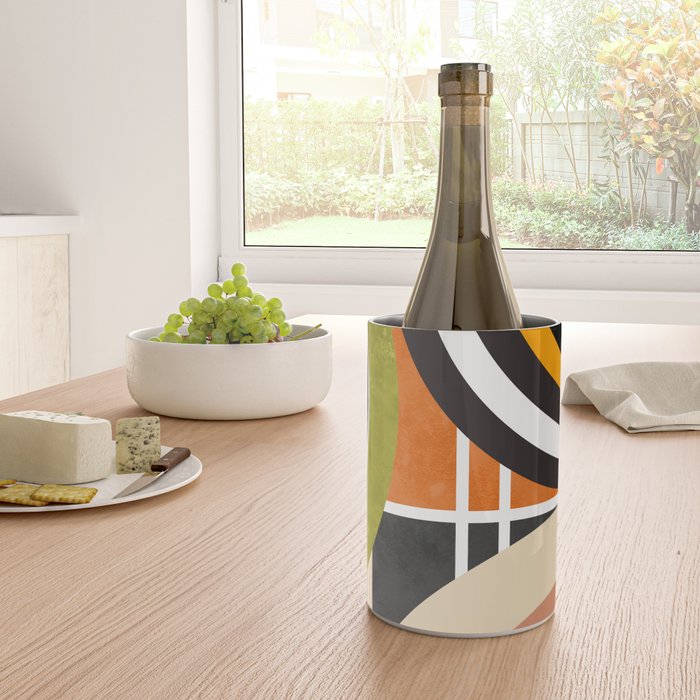 Bauhaus Mid Century Geometric Art  41 Wine Chiller Gallery Image 4