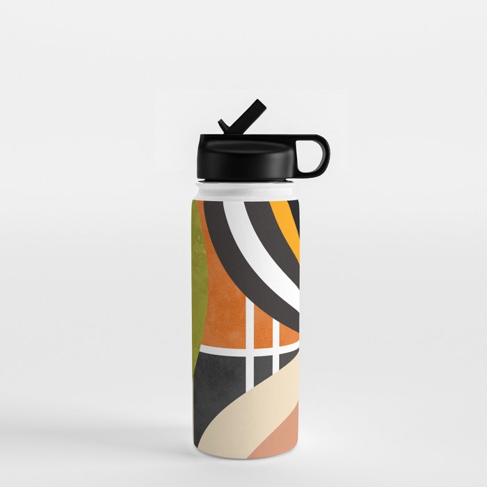 Bauhaus Mid Century Geometric Art  41 Water Bottle Gallery Image 1
