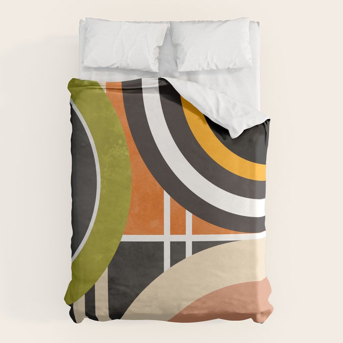 Bauhaus Mid Century Geometric Art  41 Duvet Cover Gallery Image 1