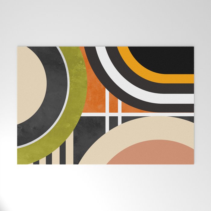 Bauhaus Mid Century Geometric Art  41 Welcome Mat Gallery Image 1