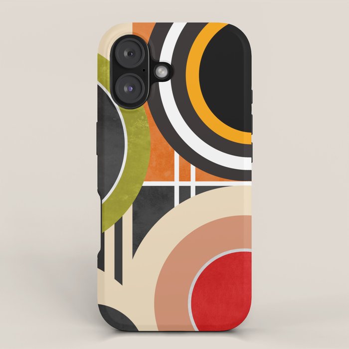 Bauhaus Mid Century Geometric Art  41 iPhone Case Gallery Image 1