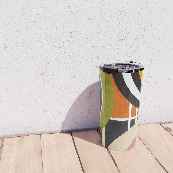 Bauhaus Mid Century Geometric Art  41 Travel Mug Gallery Image 4