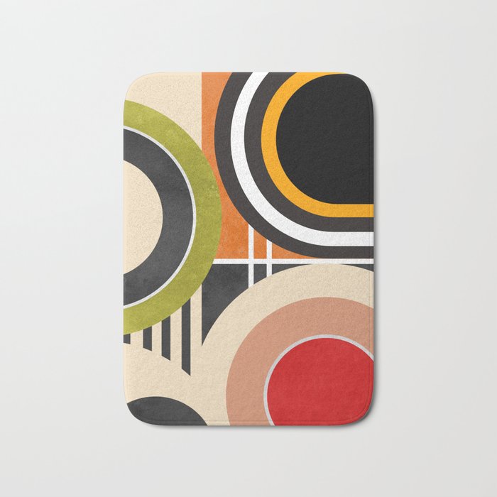 Bauhaus Mid Century Geometric Art  41 Bath Mat Gallery Image 1