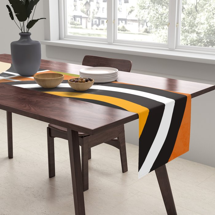 Bauhaus Mid Century Geometric Art  41 Table Runner Gallery Image 2