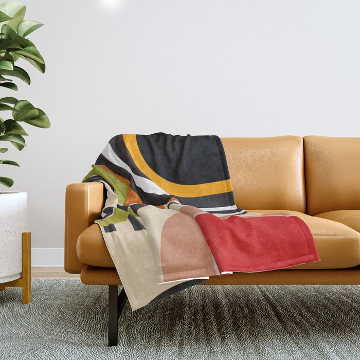 Bauhaus Mid Century Geometric Art  41 Throw Blanket Gallery Image 1