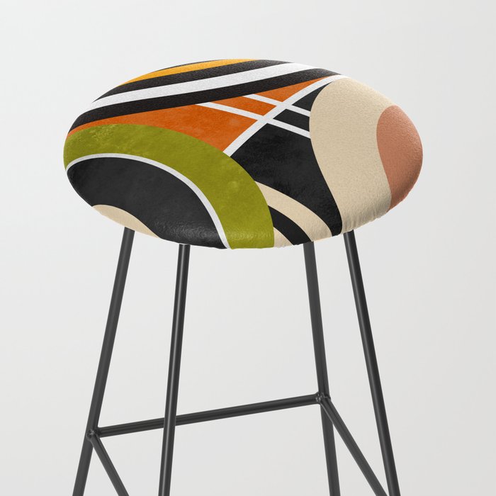 Bauhaus Mid Century Geometric Art  41 Stool Gallery Image 2