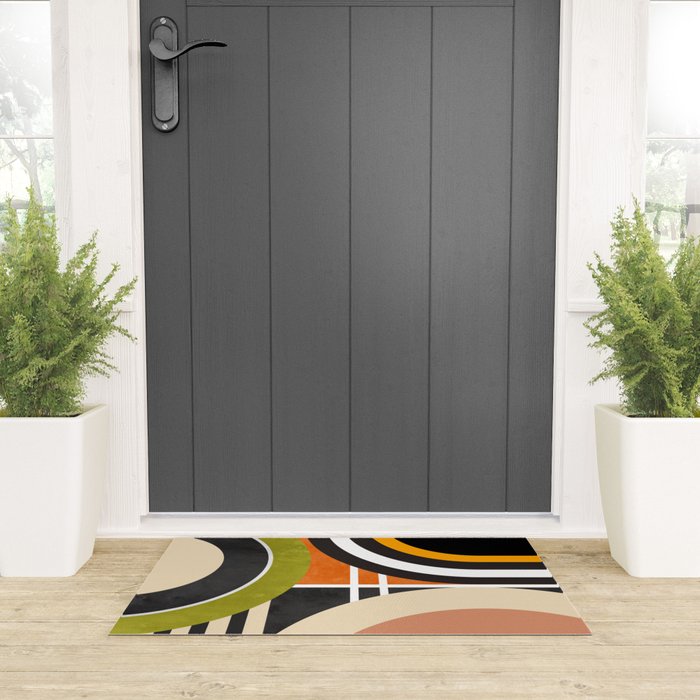 Bauhaus Mid Century Geometric Art  41 Welcome Mat Gallery Image 3