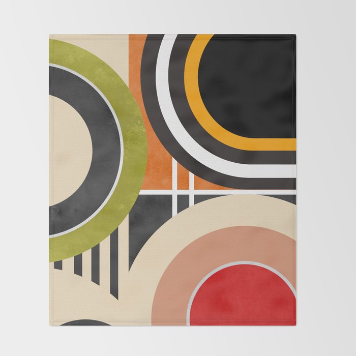 Bauhaus Mid Century Geometric Art  41 Throw Blanket Gallery Image 2