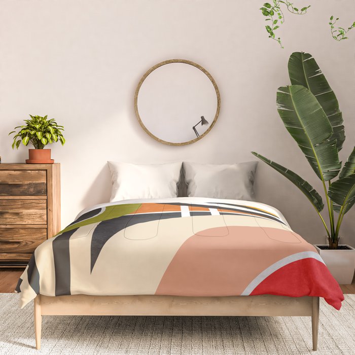 Bauhaus Mid Century Geometric Art  41 Comforter Gallery Image 3