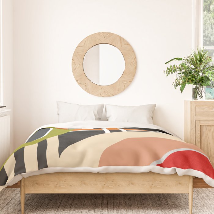 Bauhaus Mid Century Geometric Art  41 Duvet Cover Gallery Image 3