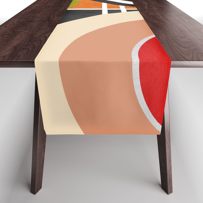 Bauhaus Mid Century Geometric Art  41 Table Runner Gallery Image 1