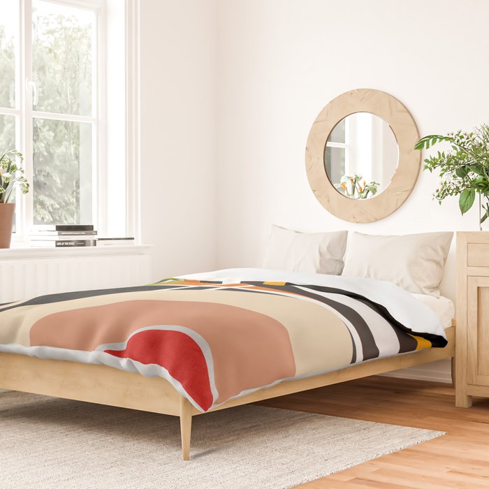 Bauhaus Mid Century Geometric Art  41 Duvet Cover Gallery Image 2