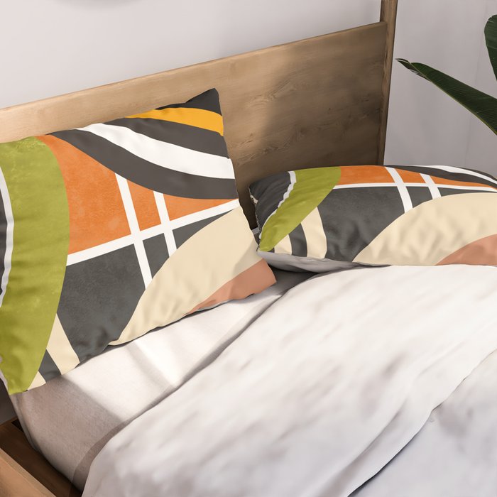 Bauhaus Mid Century Geometric Art  41 Pillow Sham Gallery Image 2
