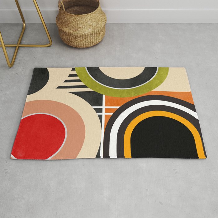 Bauhaus Mid Century Geometric Art  41 Rug Gallery Image 1