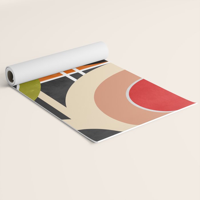 Bauhaus Mid Century Geometric Art  41 Yoga Mat Gallery Image 2