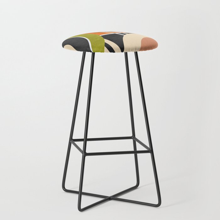 Bauhaus Mid Century Geometric Art  41 Stool Gallery Image 1