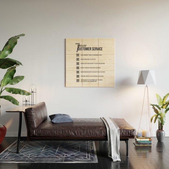 7 Excellent Customer Service, Customer Service Quotes, Quote To Print Wood Wall Art Gallery Image 2